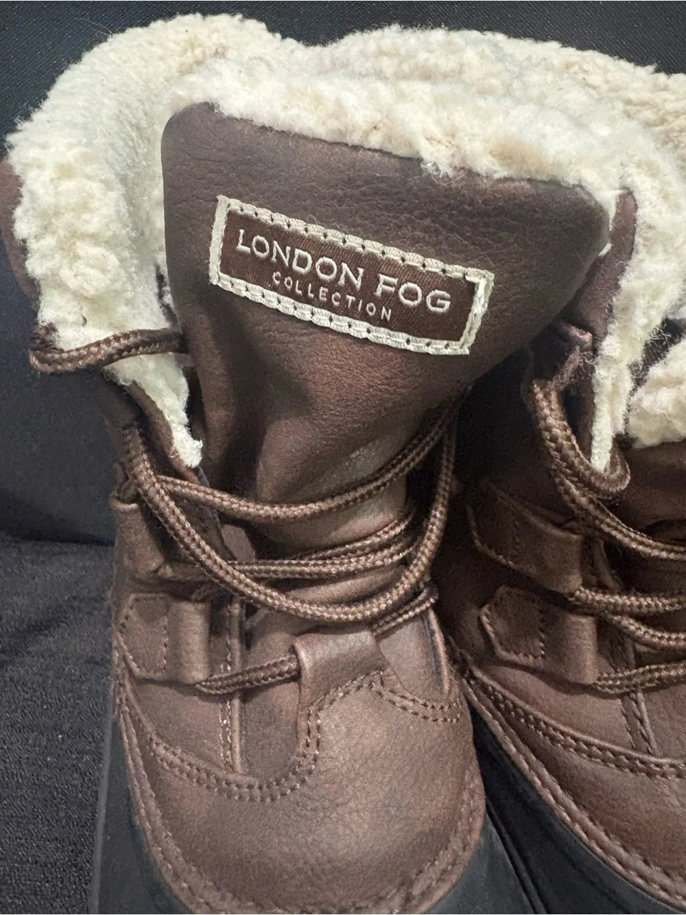 London Fog Boys Cheshire Snow Boots Brown Size 3
